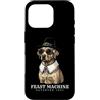 Thanksgiving Feast Funny Steampunk Pilgr Custodia per iPhone 16 Pro Labrador Retriever Lab Vintage Retro Turchia Day Dinner Fall