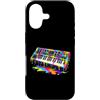 Synthesizer Electronic Music Lover Gifts Custodia per iPhone 17 Sintetizzatore Dripping Paint Music Lover