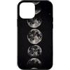 Celestial Witchy Moon Phases Aesthetic G Custodia per iPhone 12 mini Sequenza di fasi lunari verticali grigie Celeste Lunare Art Boho