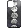 Celestial Witchy Moon Phases Aesthetic G Custodia per iPhone 12/12 Pro Sequenza di fasi lunari verticali grigie Celeste Lunare Art Boho