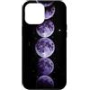 Celestial Witchy Moon Phases Aesthetic G Custodia per iPhone 12 Pro Max Viola Verticale Luna Sequenza Fase Celeste Lunare Art Boho