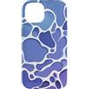 Flowing Swirl Gifts Custodia per iPhone 14 Lavanda Blu Cell Pattern Arte Astratta Swirl