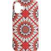 Mosaic Tile Concept Custodia per iPhone 16 Plus Mandala Tile Pattern Rosso Geometrico Art Graphic