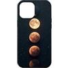 Celestial Witchy Moon Phases Aesthetic G Custodia per iPhone 12 Pro Max Arancione Verticale Sequenza di fasi lunari Celeste Lunare Art Boho