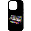 Synthesizer Electronic Music Lover Gifts Custodia per iPhone 14 Pro Sintetizzatore Dripping Paint Music Lover