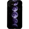 Celestial Witchy Moon Phases Aesthetic G Custodia per iPhone 11 Viola Verticale Luna Sequenza Fase Celeste Lunare Art Boho