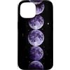 Celestial Witchy Moon Phases Aesthetic G Custodia per iPhone 15 Viola Verticale Luna Sequenza Fase Celeste Lunare Art Boho