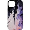 Flowing Swirl Gifts Custodia per iPhone 15 Plus Nero Viola Corallo Fluido Arte Astratta Swirl