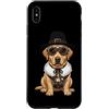 Thanksgiving Feast Funny Steampunk Pilgr Custodia per iPhone XS Max Labrador Retriever Lab Vintage Retro Turchia Day Dinner Fall