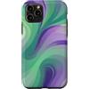 Flowing Swirl Gifts Custodia per iPhone 11 Pro Arte fluida astratta a spirale verde menta lavanda