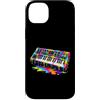 Synthesizer Electronic Music Lover Gifts Custodia per iPhone 14 Plus Sintetizzatore Dripping Paint Music Lover