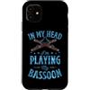 Jazz Band Bassoon Player Merch With Retr Custodia per iPhone 11 Nella mia testa sto suonando il mio fagotto