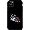 Broken Skeleton Sports Funny Athlete Bon Custodia per iPhone 11 Pro Max Motoslitta Snowmobiling Snow Machine Halloween Injury Humor