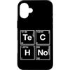 Techno Music Apparel Custodia per iPhone 16 Plus Techno Music Periodic Chemical Elements