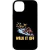 Broken Skeleton Sports Funny Athlete Bon Custodia per iPhone 14 Plus Motoslitta Snowmobiling Snow Machine Halloween Injury Humor