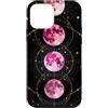 Celestial Witchy Moon Phases Aesthetic G Custodia per iPhone 12 mini Rosa Verticale Sequenza di fasi lunari Celeste Lunare Art Boho