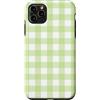 Checkered Aesthetic Gingham Aesthetic Gi Custodia per iPhone 11 Pro Max Motivo a scacchi verde menta verde chiaro