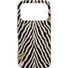 Zebra Animal Pattern Gifts Custodia per iPhone 17 Pro Nero Bianco Zebra Rosa Floreale Angoli Y2K Animal Print