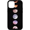 Celestial Witchy Moon Phases Aesthetic G Custodia per iPhone 12/12 Pro Colorato Verticale Sequenza di Fase Lunare Celeste Arte