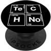 Techno Music Apparel Techno Music Periodic Chemical Elements PopSockets PopGrip Adesivo