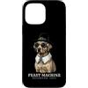 Thanksgiving Feast Funny Steampunk Pilgr Custodia per iPhone 13 Pro Max Labrador Retriever Lab Vintage Retro Turchia Day Dinner Fall