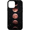Celestial Witchy Moon Phases Aesthetic G Custodia per iPhone 12 mini Arte Lunare Verticale Rosso Arancione Sequenza Lunare Celeste