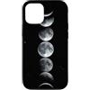 Celestial Witchy Moon Phases Aesthetic G Custodia per iPhone 12/12 Pro Sequenza di fasi lunari verticali grigie Celeste Lunare Art Boho
