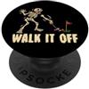 Broken Skeleton Sports Funny Athlete Bon Minigolf Miniatura Golf Golf Golfing Halloween Injury PopSockets PopGrip Adesivo