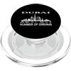 GPS Coodinates and Skyline of your City Dubai Skyline GPS coordinate Capitale VAE Vacanze PopSockets PopGrip per MagSafe