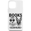 Funny Belgian Malinois And Book Designs Custodia per iPhone 13 Pro Max Libri E Belga Malinois Divertente Belga Malinois