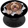 4SpinoneItalianoLovers Divertente Spinone Italiano Sbirciare Carino Amante Del Cane Mamma Papà PopSockets PopGrip Adesivo
