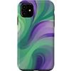 Flowing Swirl Gifts Custodia per iPhone 11 Arte fluida astratta a spirale verde menta lavanda