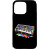 Synthesizer Electronic Music Lover Gifts Custodia per iPhone 15 Pro Max Sintetizzatore Dripping Paint Music Lover
