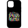 80s 90s Retro Boombox Music Nostalgia Er Custodia per iPhone 12/12 Pro Retro Boombox - Vernice gocciolante per amanti della musica vintage anni '90 e '80