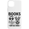 Funny Kerry Blue Terrier And Book Design Custodia per iPhone 14 Plus Libri e Kerry Blue Terrier Divertente Kerry Blue Terrier
