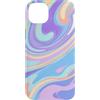 Flowing Swirl Gifts Custodia per iPhone 14 Plus Vortice Blu Brillante Viola Giallo Vortice