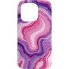 Flowing Swirl Gifts Custodia per iPhone 15 Pro Rosa Viola Astratto Flusso Swirl