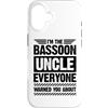 Jazz Band Bassoon Player Merch With Retr Custodia per iPhone 16 Io sono il fagotto zio Tutti ti hanno avvertito