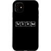 Techno music Apparel Custodia per iPhone 11 Techno music Periodic chemical elements