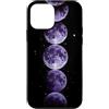 Celestial Witchy Moon Phases Aesthetic G Custodia per iPhone 12 mini Viola Verticale Luna Sequenza Fase Celeste Lunare Art Boho