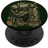 Hunting Lake Weekend Anatra Caccia Cane Retriever Waterfowl Marsh Hunter PopSockets PopGrip Adesivo