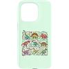Wild Print Dino Club Custodia per iPhone 15 Pro Dinosauri Retro Leopard Print Colorful Dino Collage Art