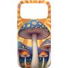 Mushroom Cottagecore Aesthetic Gifts Custodia per iPhone 17 Pro Max Arancia Sunburst Blu Fungo Hippie Retro Art Cottagecore