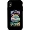 Jazz Band Bassoon Player Merch With Retr Custodia per iPhone X/XS Sono un suonatore di fagotto perché la respirazione è sopravvalutata