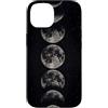 Celestial Witchy Moon Phases Aesthetic G Custodia per iPhone 14 Sequenza di fasi lunari verticali grigie Celeste Lunare Art Boho