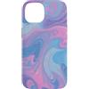 Flowing Swirl Gifts Custodia per iPhone 14 Rosa Azzurro Flusso Swirl