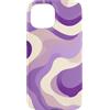 Flowing Swirl Gifts Custodia per iPhone 15 Viola Beige Astratto Swirl