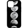 Celestial Witchy Moon Phases Aesthetic G Custodia per iPhone 12/12 Pro Sequenza di fasi lunari verticali grigie Celeste Lunare Art Boho