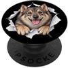 4SwedishVallhundLovers Divertente svedese Vallhund che sbircia carino amante dei cani mamma papà PopSockets PopGrip Adesivo