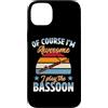 Jazz Band Bassoon Player Merch With Retr Custodia per iPhone 14 Plus Certo che sono fantastico, suono il fagotto